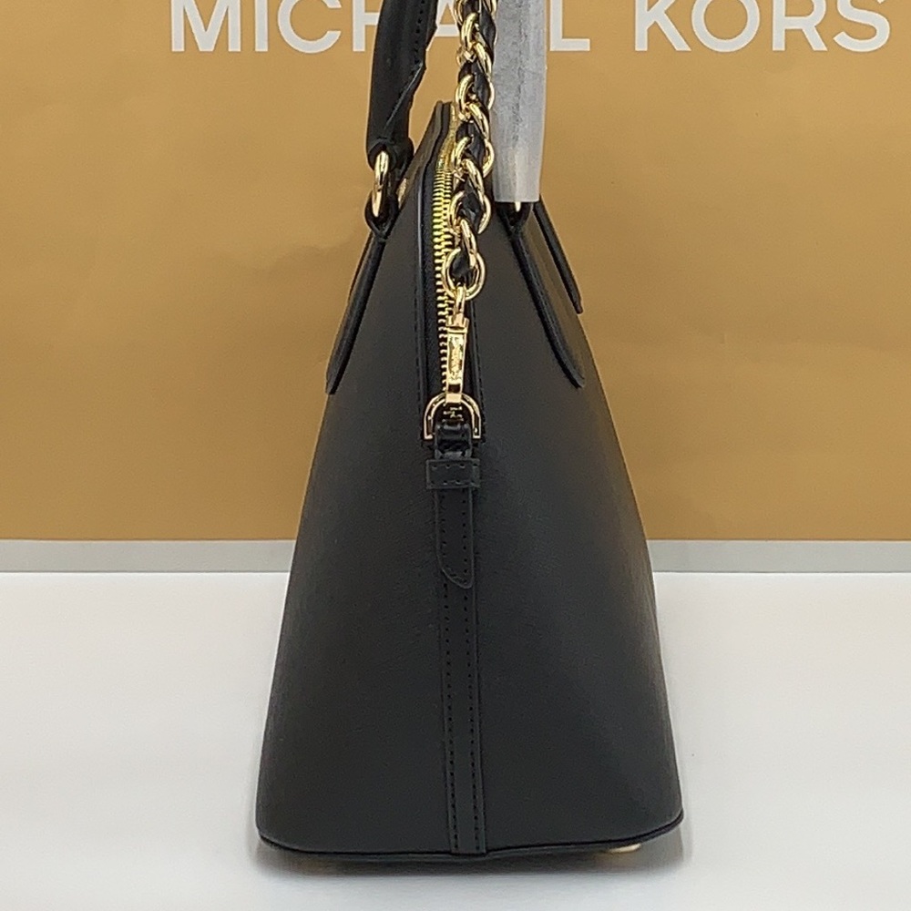 MICHAEL KORS
(NWT
Veronica Medium Saffiano Leather Dome
Satchel BLACK COLOR - Picture 6 of 15